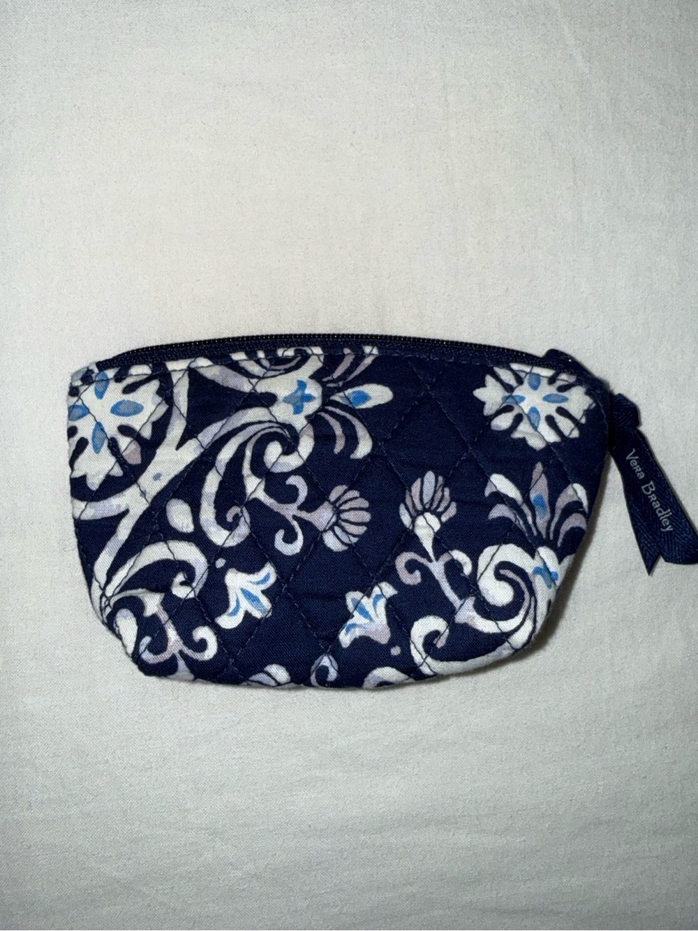 Vera Bradley Steel Blue Medallion Pouch - Picture 1 of 3
